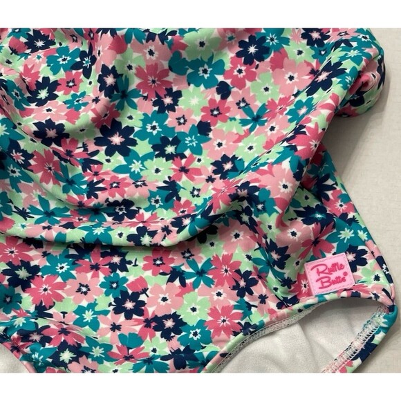 RuffleButts Water Lillies Ruffle V Back Swimsuit Size 4T New With Tags - Picture 4 of 6